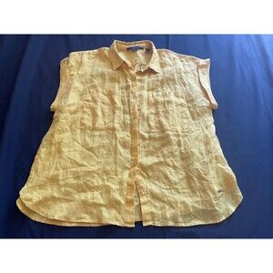 Mark New York Blouse Shirt 100 Percent Linen L